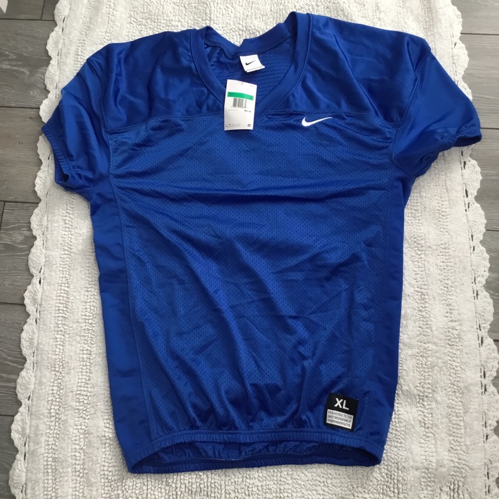 Nike Team Stock Vapor Varsity V Neck Short Sleeve Jersey Game Roya…